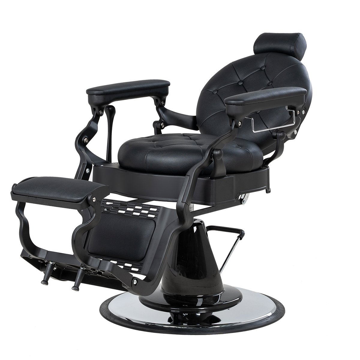 Мужское кресло барбер МД-9147, каркас чёрный матовый