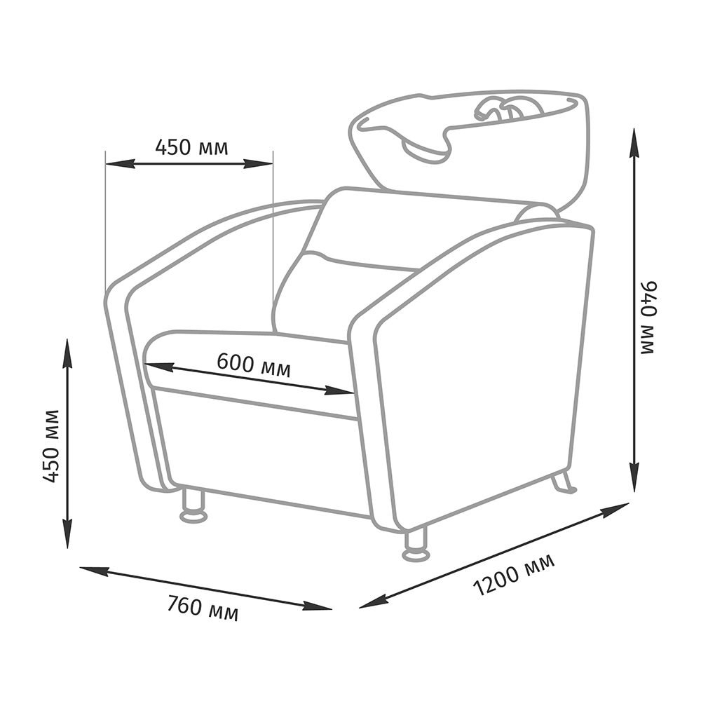 Мойка для барбершопов Тера