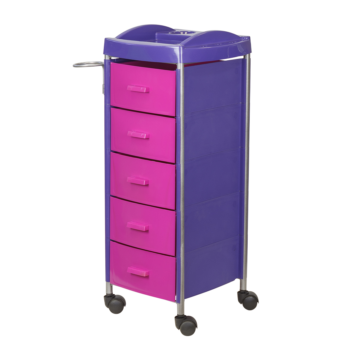 Тележка парикмахерская Глорис-03, цветные ящики