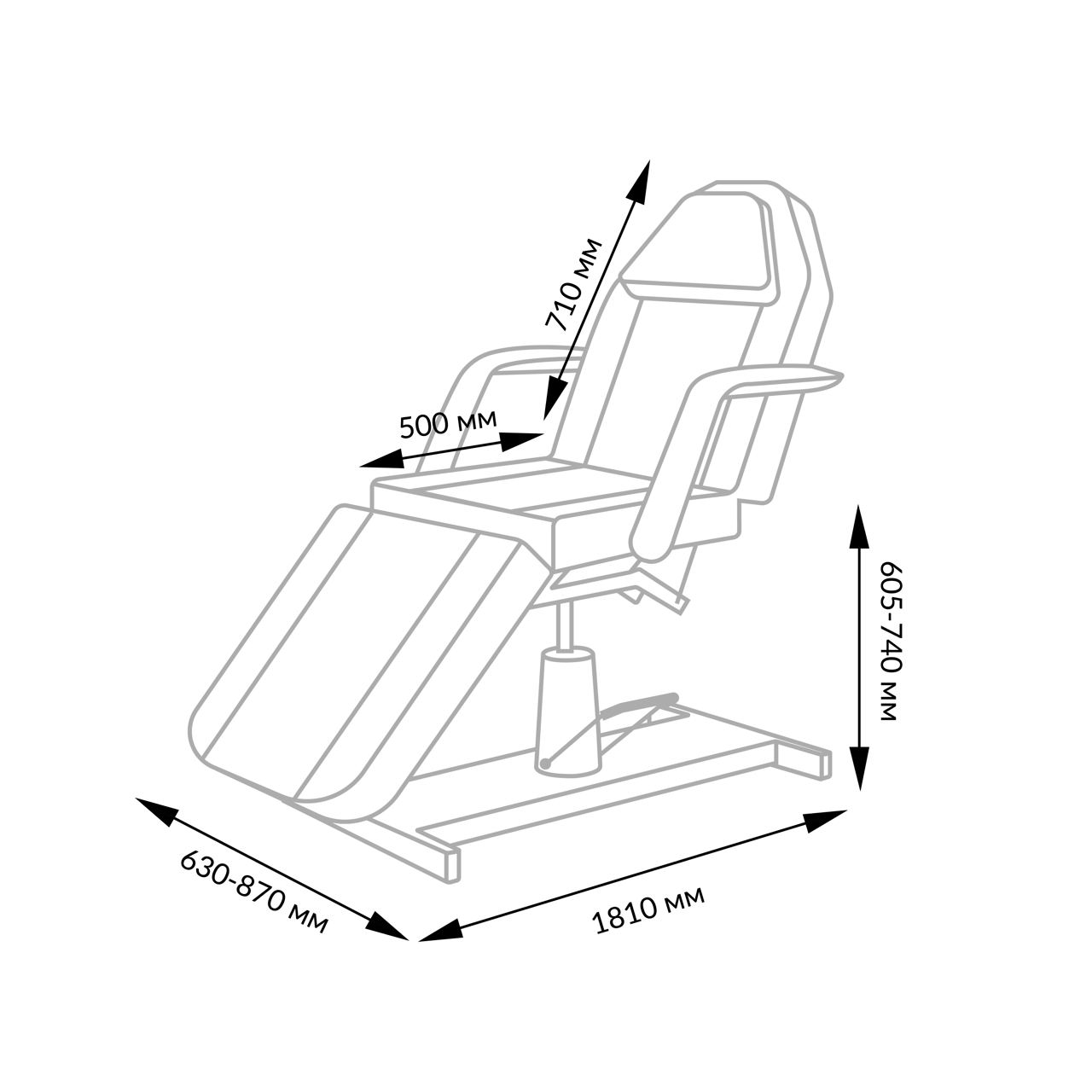 Косметологическое кресло МД-319, гидравлика