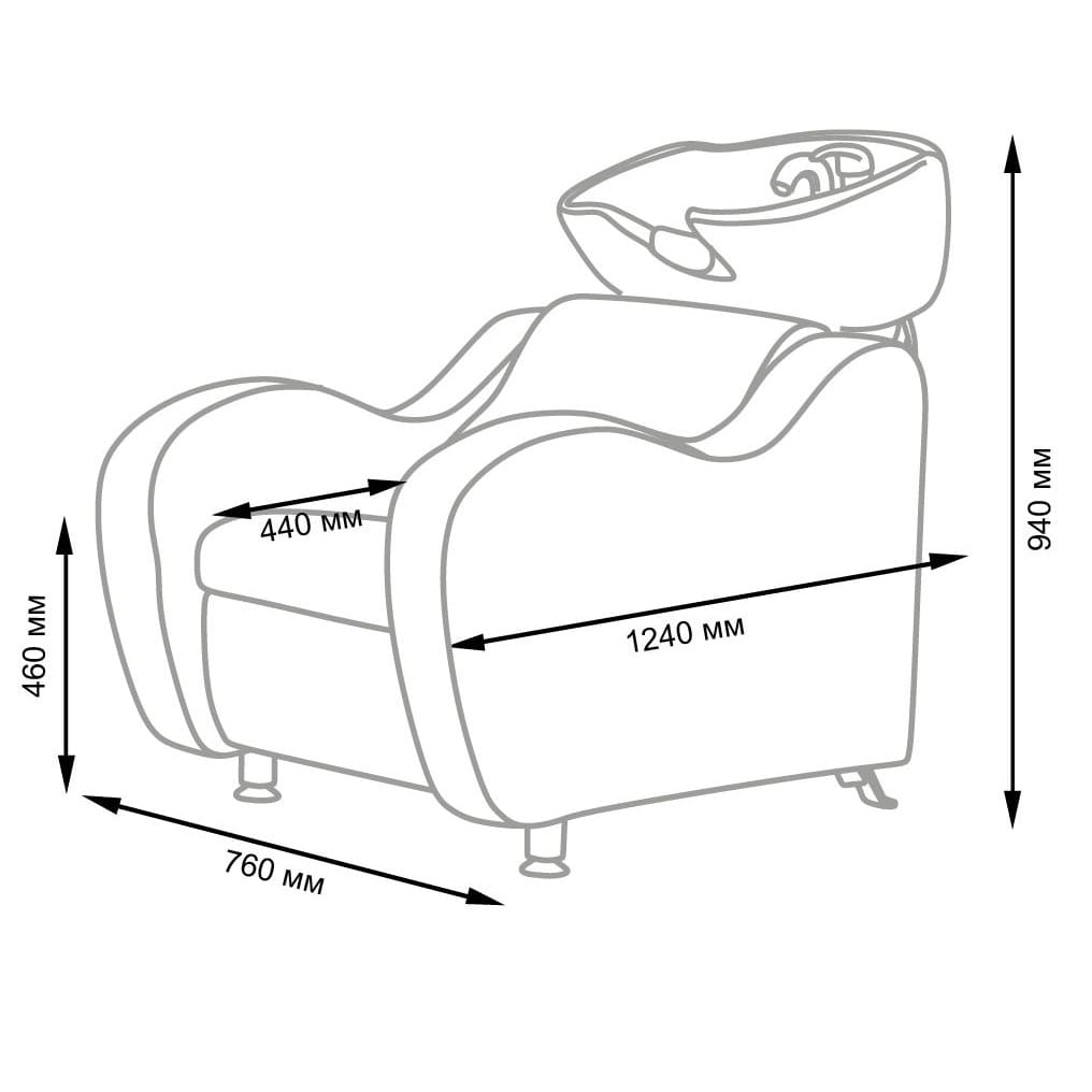 Парикмахерская мойка МД-124, с термостёжкой