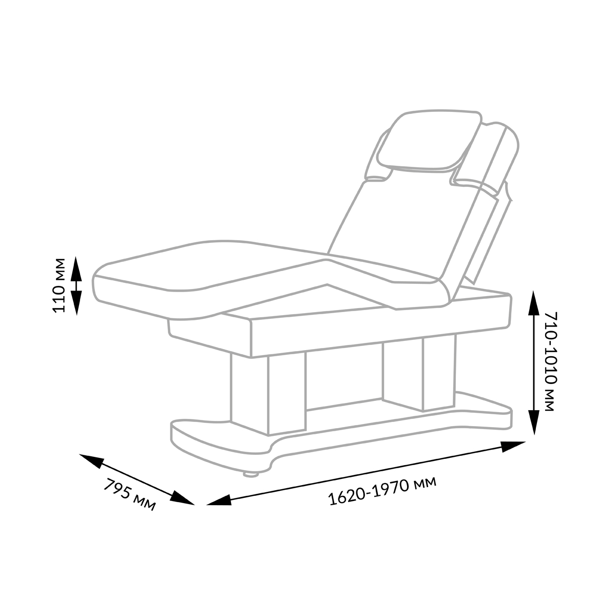 СПА кушетка МД-308 с подогревом, 4 мотора