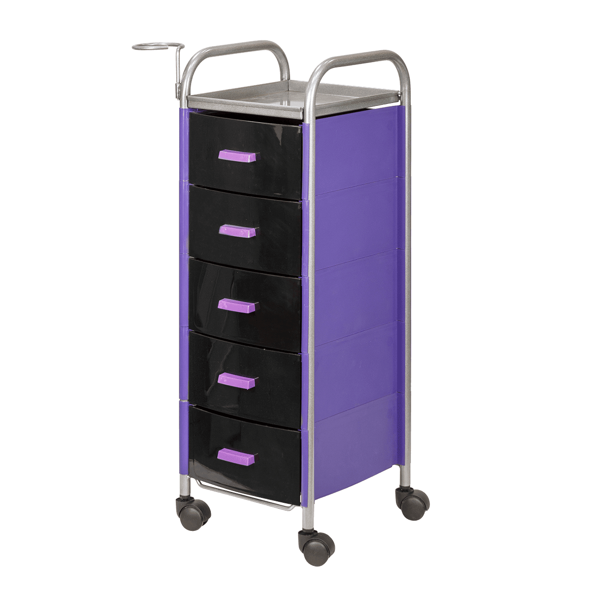 Тележка парикмахерская Глорис-02, цветные ящики