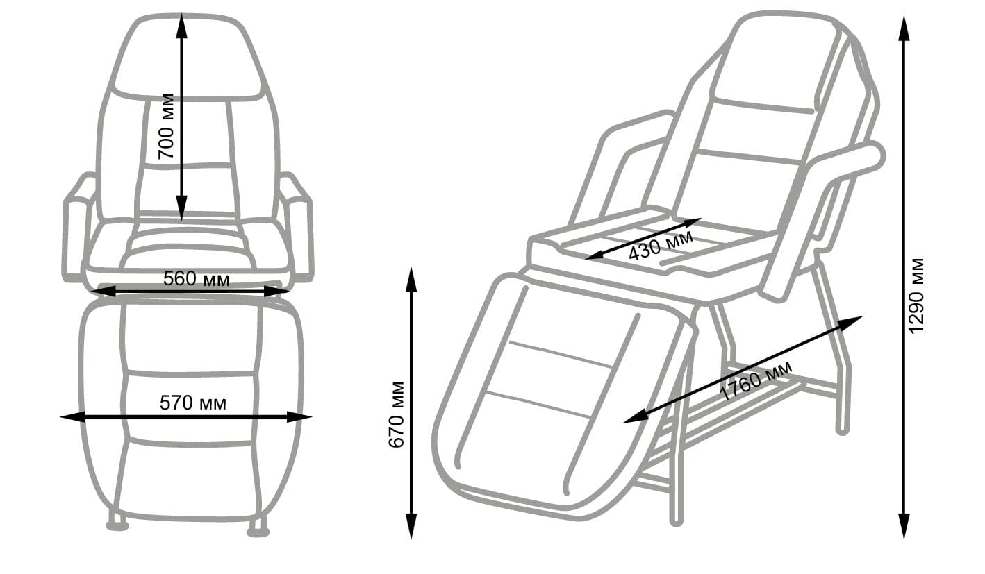 Косметологическая кушетка РЕЛАКС Белый