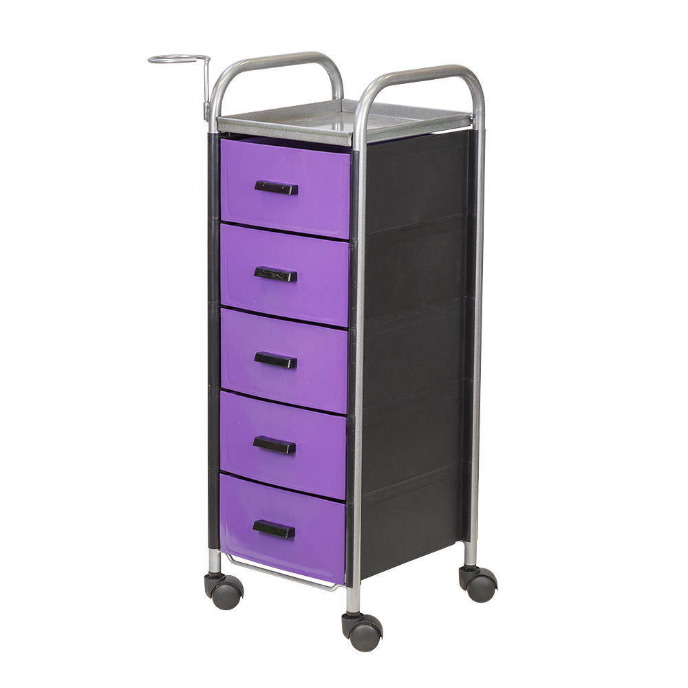 Тележка парикмахерская Глорис-02, цветные ящики