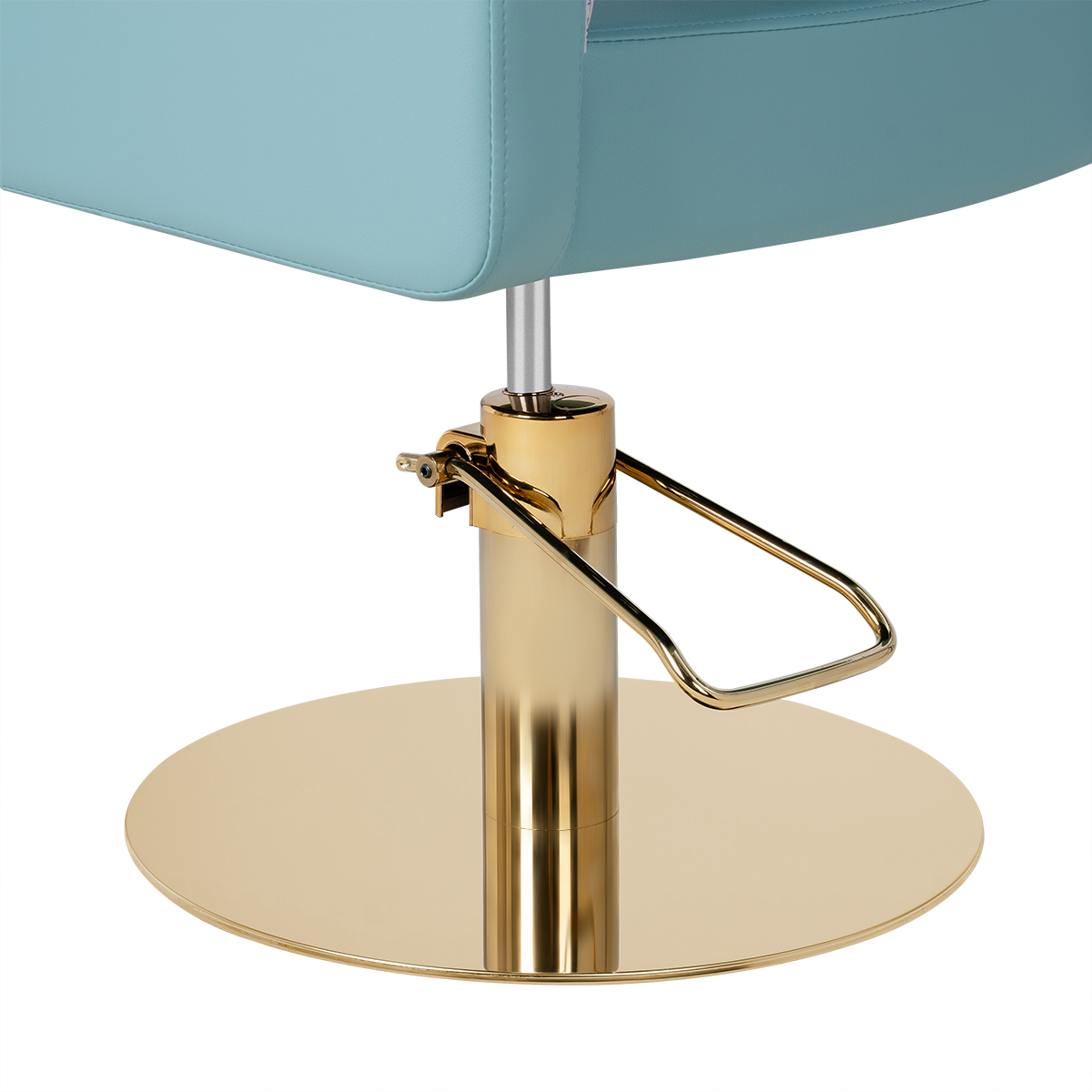 Парикмахерское кресло Одри, основание круг золото