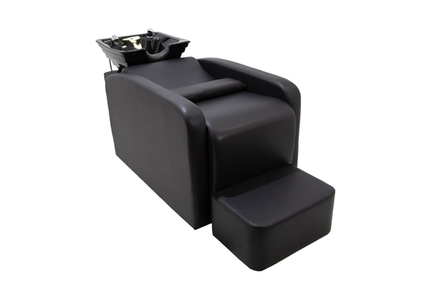 Мойка парикмахерская спа с пуфом и подушкой черная