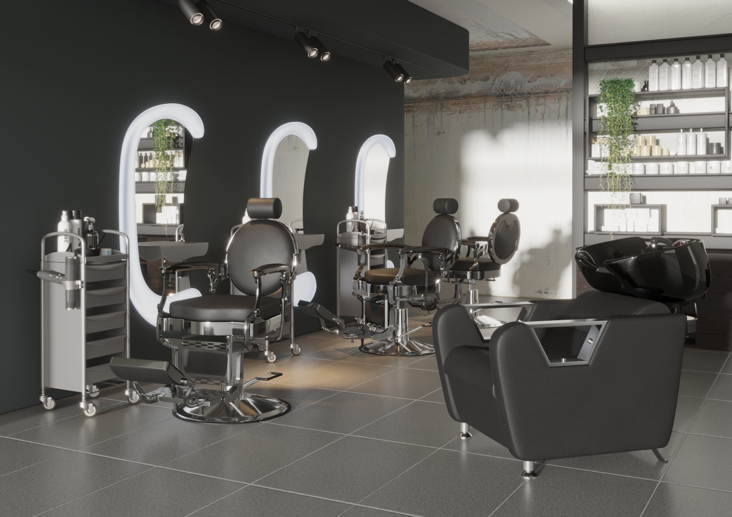 Барбер комплект Ричард (кресло + мойка)