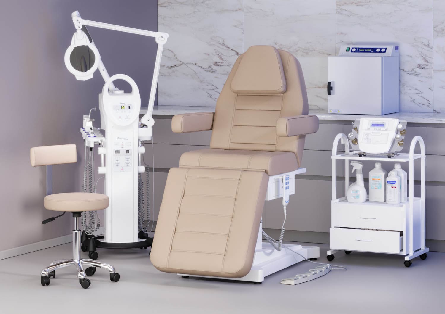 Кресло косметологическое АЛЬФА-11, 3 мотора