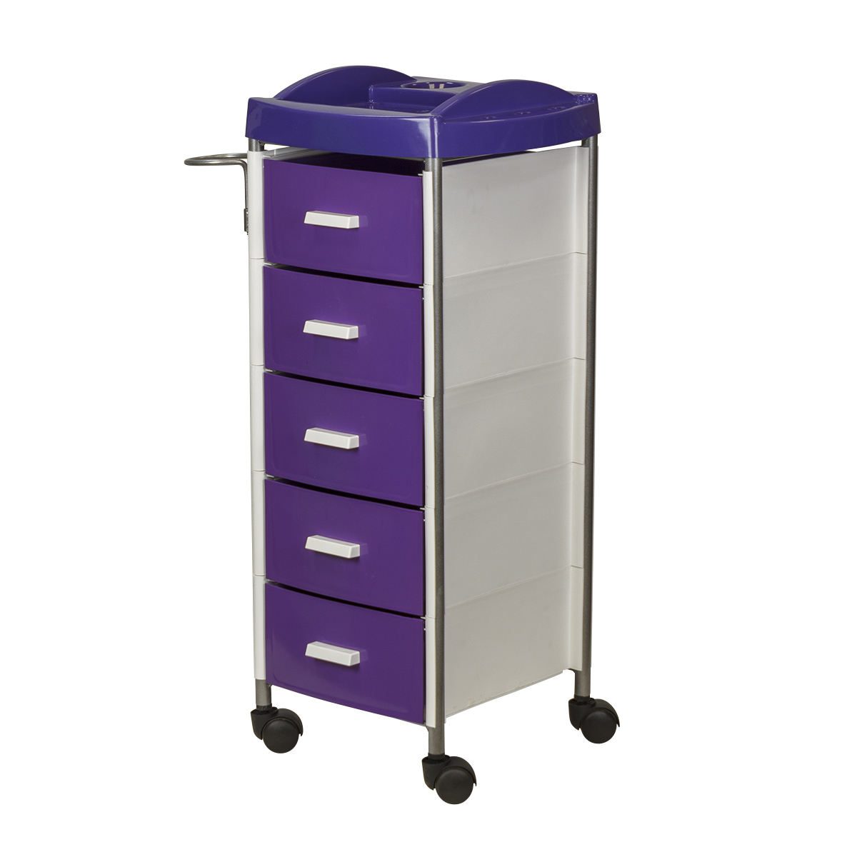 Тележка парикмахерская Глорис-03, цветные ящики