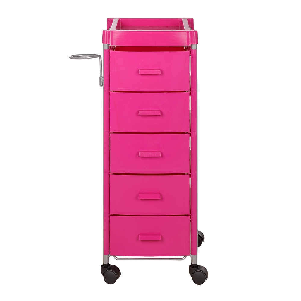 Тележка парикмахерская Глорис-04, розовый