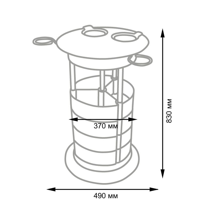 Парикмахерская тележка GiroCo Luisa, черный