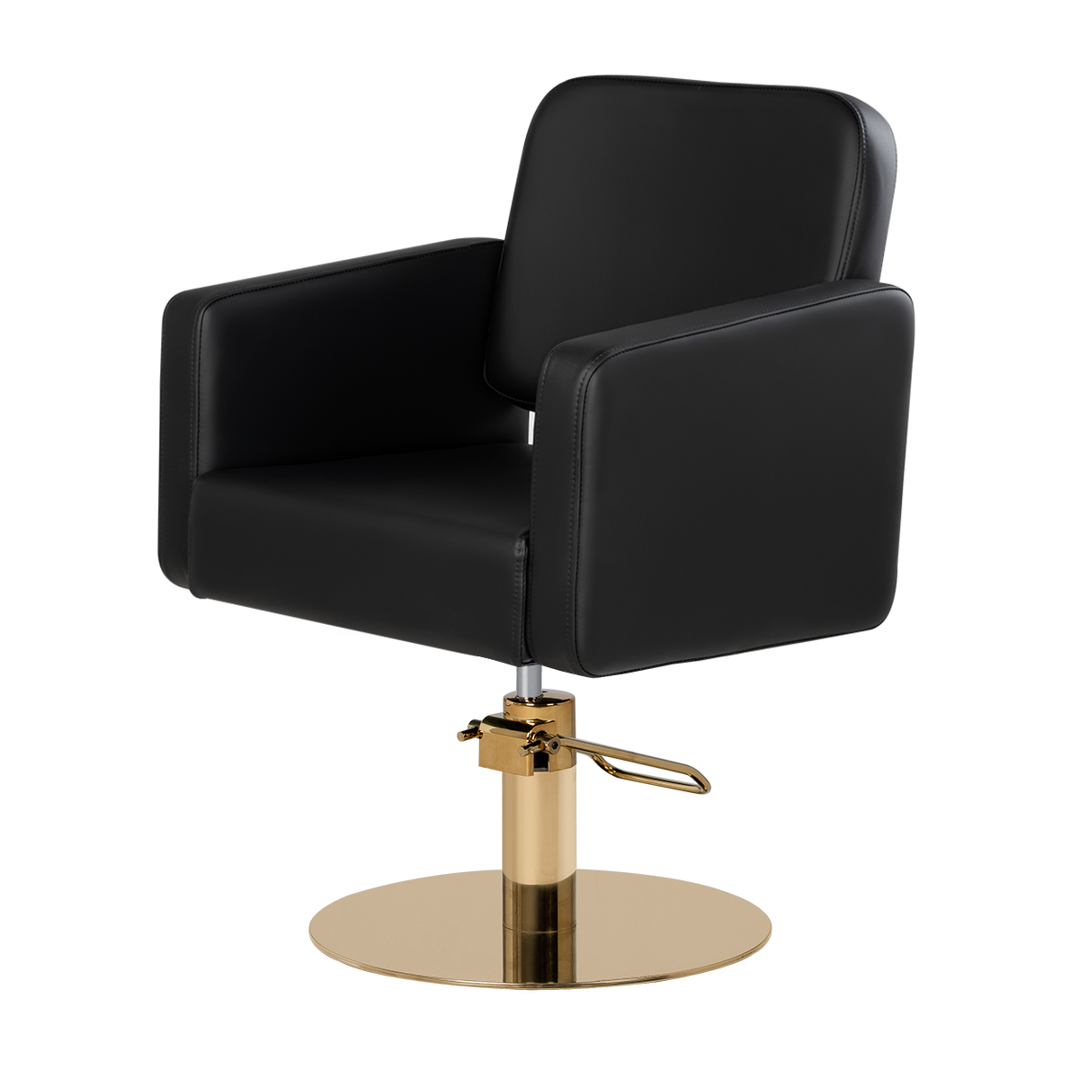 Парикмахерское кресло Одри, основание круг золото