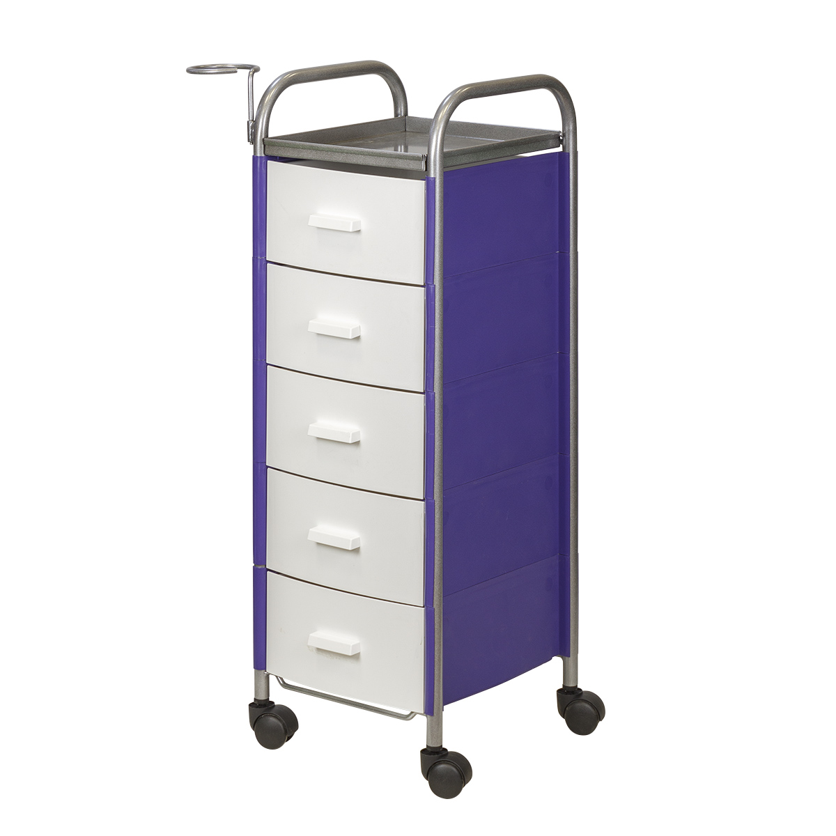 Тележка парикмахерская Глорис-02, цветные ящики