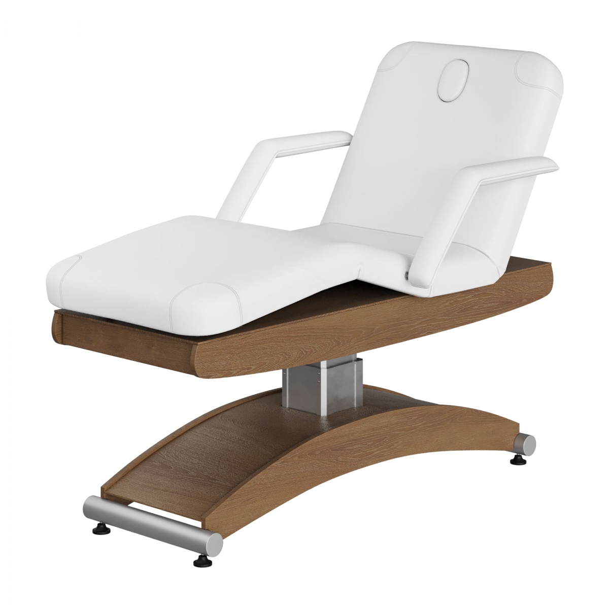 Косметологическая кушетка Аврора, светлый каркас, 3 мотора