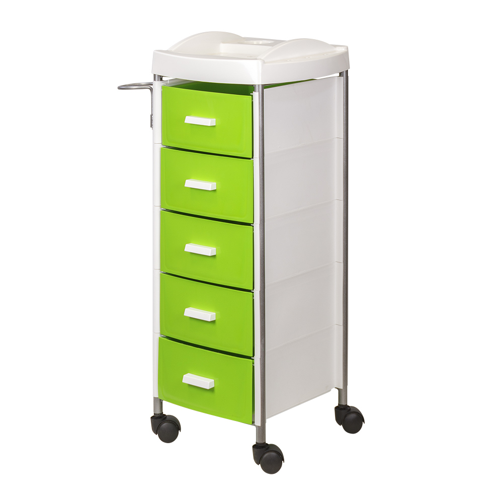 Тележка парикмахерская Глорис-03, цветные ящики