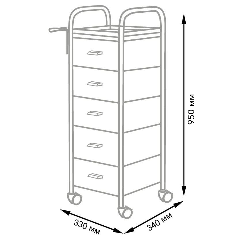 Тележка парикмахерская Глорис-02, белый