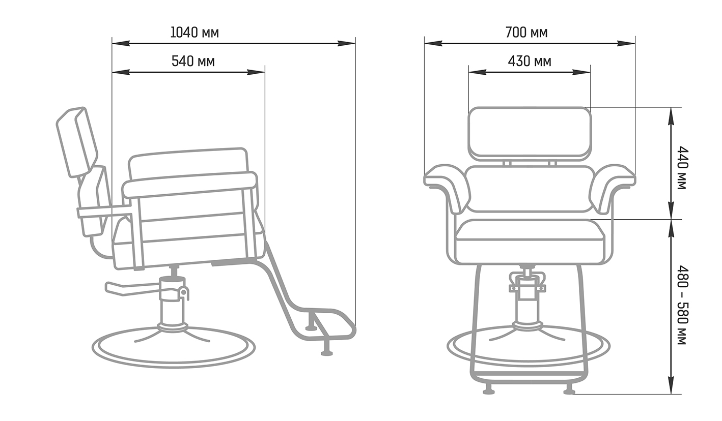 Парикмахерское кресло МД-677 гидравлика