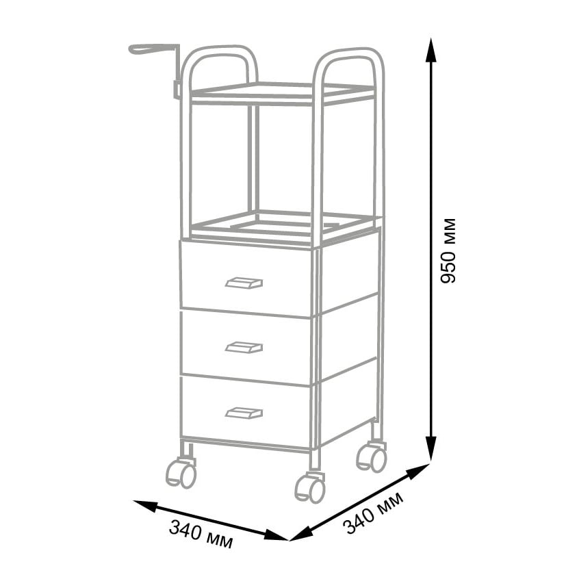 Тележка парикмахерская Глорис-09, салатовый