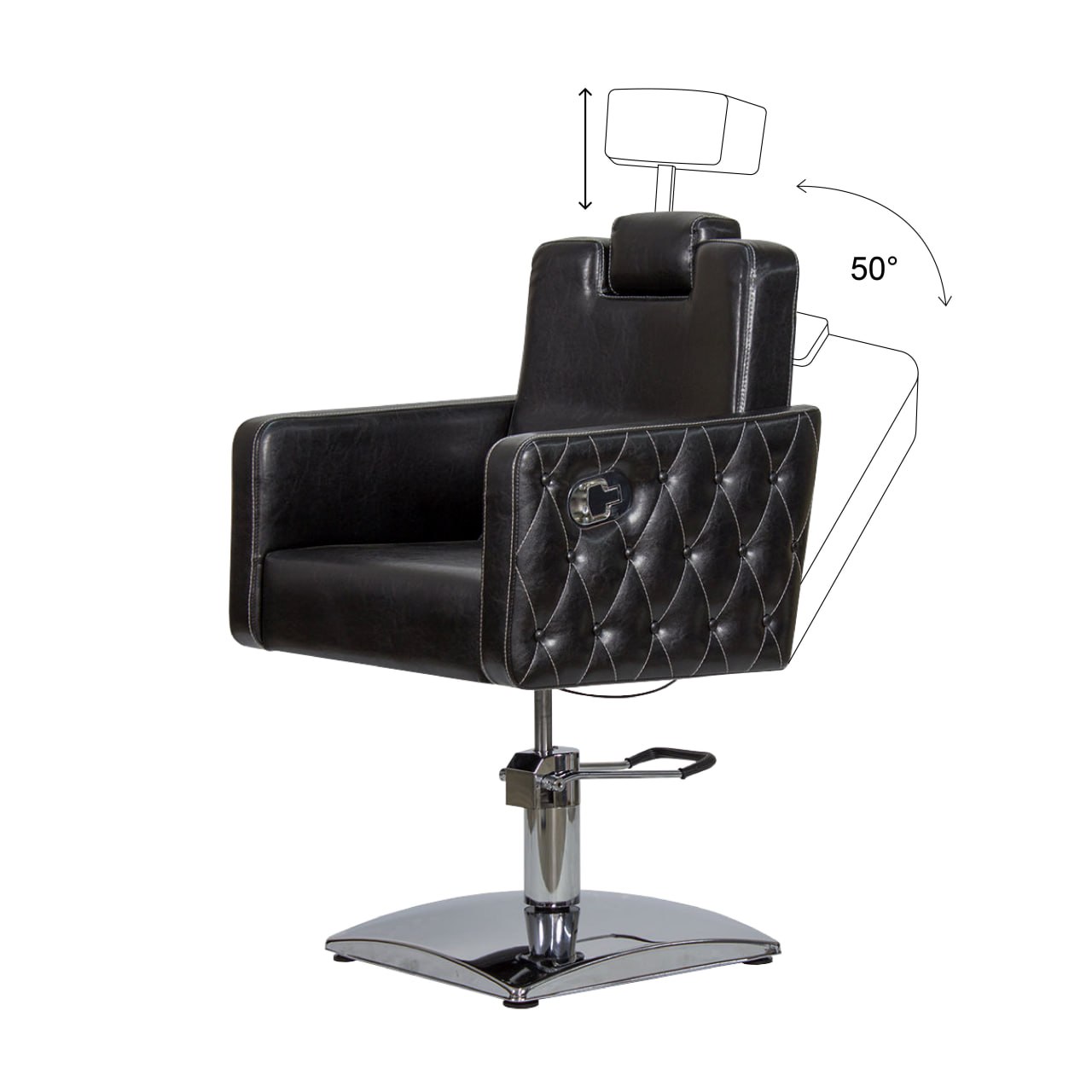 Парикмахерское кресло МД-166 с прострочкой и утяжкой