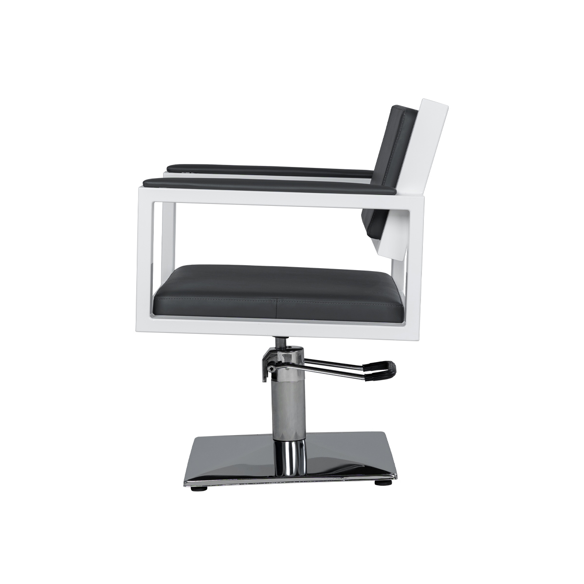 Парикмахерское кресло Дуглас на белом каркасе