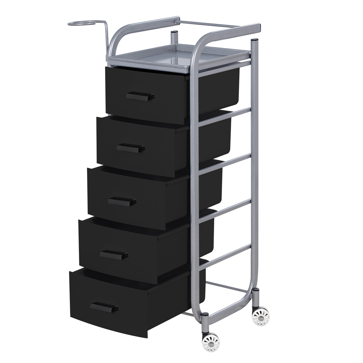 Парикмахерская тележка Арт, чёрный каркас