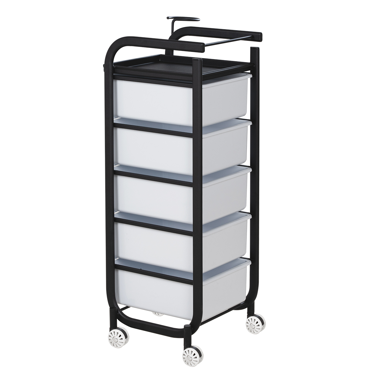 Парикмахерская тележка Арт, чёрный каркас