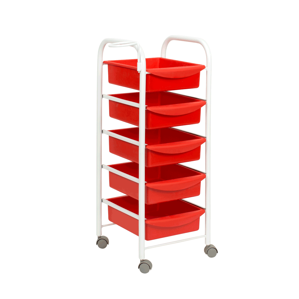 Тележка парикмахерская М-01, каркас белый