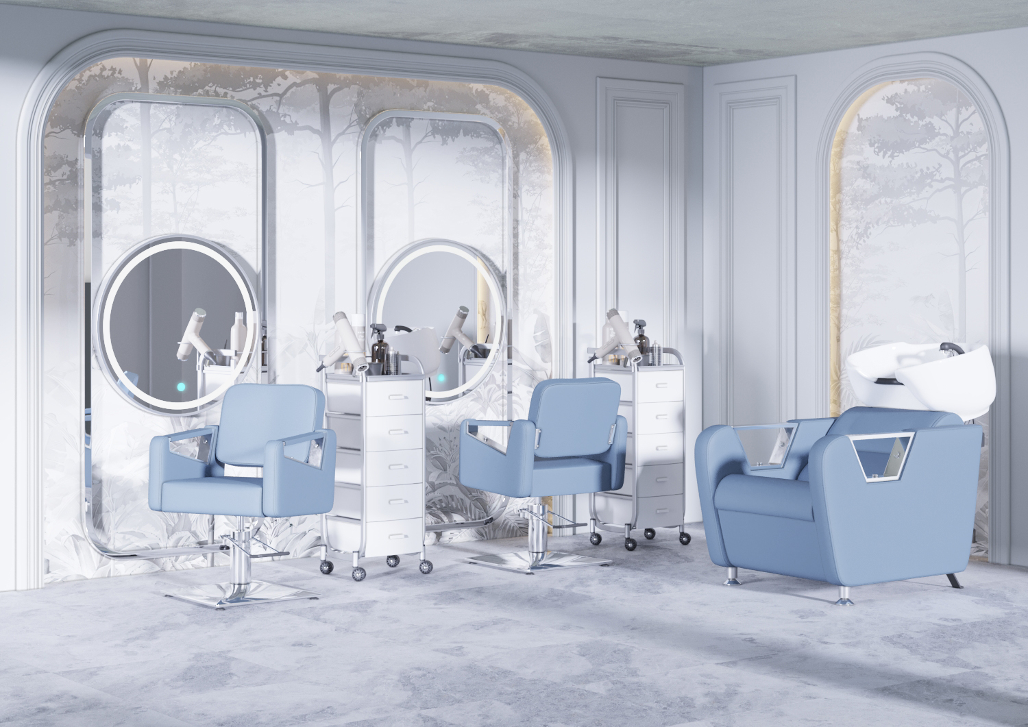 Парикмахерский комплект Бруно (кресло+мойка)