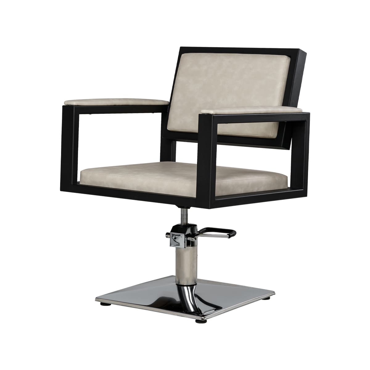 Парикмахерское кресло Дуглас на белом каркасе