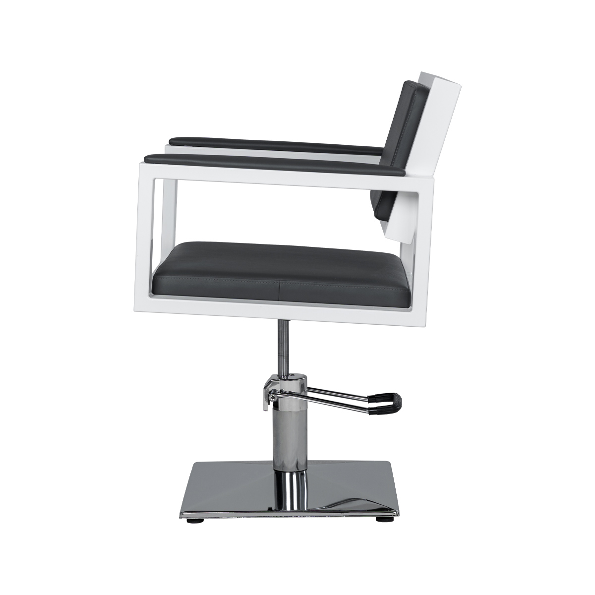 Парикмахерское кресло Дуглас на белом каркасе