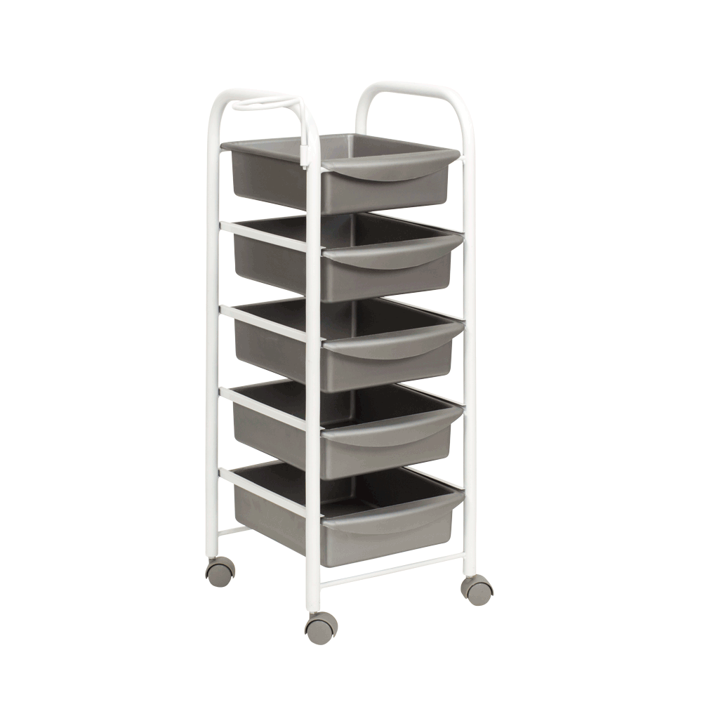 Тележка парикмахерская М-01, каркас белый